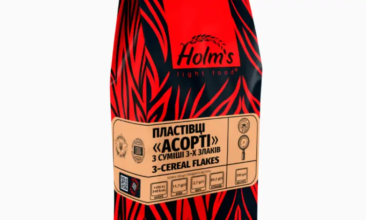 Пластівці Асорті 3 злаки ТМ «Holm’s» – крафт пакет 500 г - фото № 1
