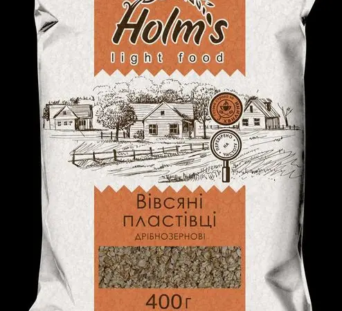 Хлопья овсяные ТМ «Holm’s» мелкозерновые - фото № 1