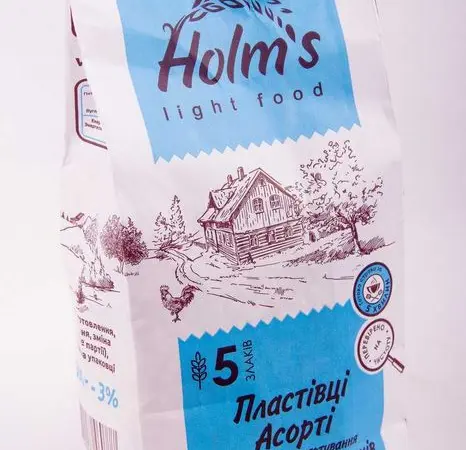 Пластівцы Ассорти 5 злаков ТМ «Holm’s» – крафт пакет 500 г - фото № 1