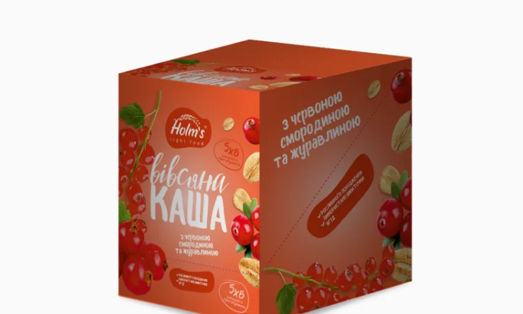 Каша вівсяна з червоною смородиною та журавлиною 480г (12 шт) - фото № 1