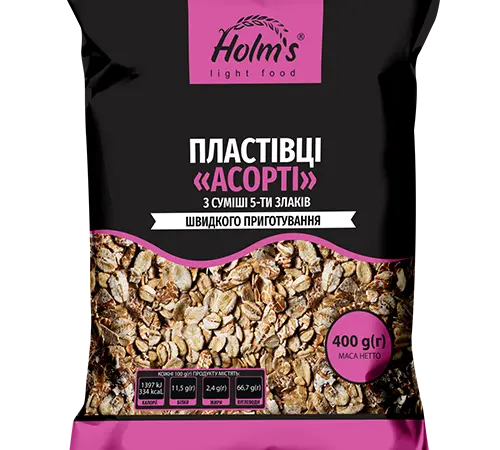 Пластівцы Ассорти 5 злаков ТМ «Holm’s» - фото № 1