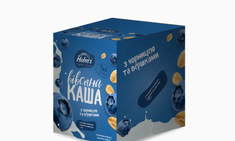 Каша вівсяна з чорницею та вершками 480 г (12 шт.) - фото № 1