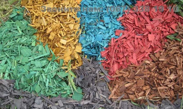 Декоративная щепа для мульчирования – разнообразные цвета - фото № 3