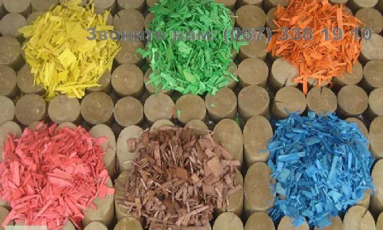 Щепа красная синяя - фото № 1