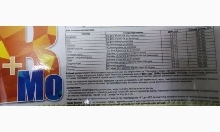 Бор+молiбден - фото № 1