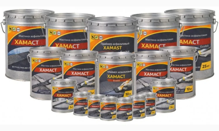 Асфальтовая мастика ХАМАСТ ЭКОБИТ 5 кг для гидроизоляции - фото № 2