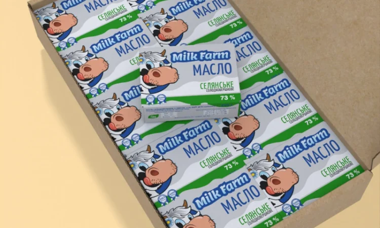 Сладкое масло "Селянське" 73% ТМ Milk Farm, фасовка 4 кг (20 шт) - фото № 2
