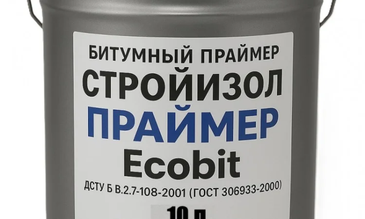 Битумная грунтовка 10 л для минеральных поверхностей - фото № 2