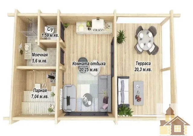 Деревянная термальная купель под ключ - фото № 1