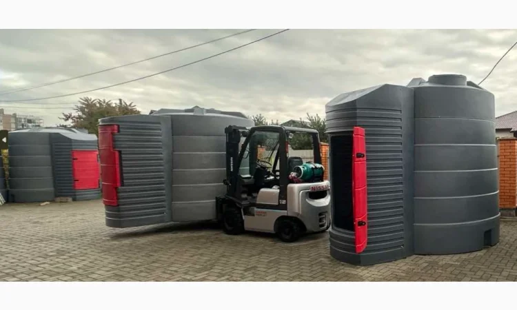 Резервуар 5000л двустенный для дизельного топлива с механическим счетчиком - фото № 6
