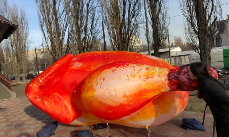 Надувна мобільна реклама для залучення покупців 3.4 м - фото № 10