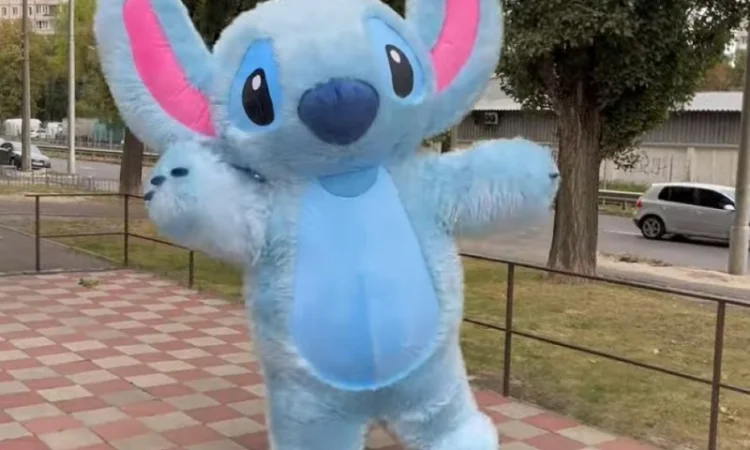 Надувний костюм Стич для аніматора 250 см для дитячих свят - фото № 1