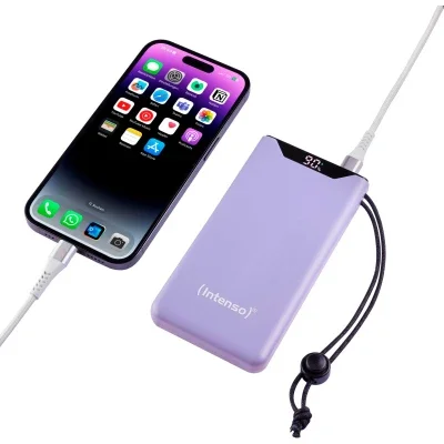 Батарея универсальная Intenso F10000 10000mAh QC3.0 purple - фото № 4