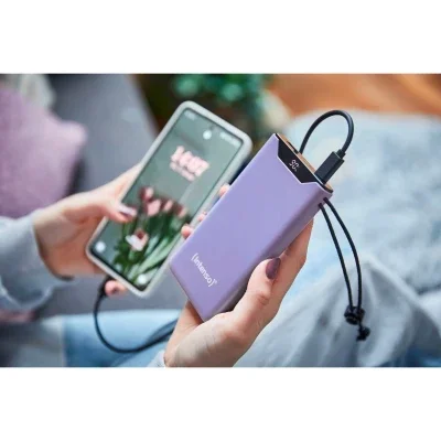 Батарея универсальная Intenso F10000 10000mAh QC3.0 purple - фото № 7
