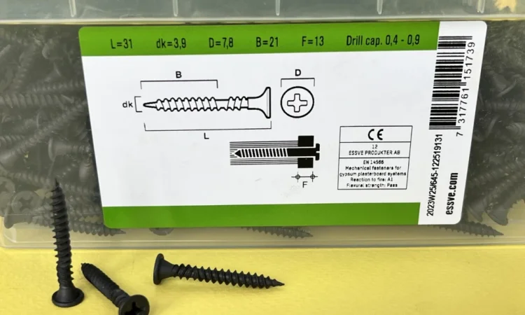 Саморізи ESSVE 3.9*31 мм для гіпсокартону - фото № 5