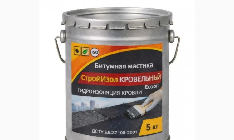 Бітумна мастика 5 кг для гідроізоляції та ремонту - фото № 1