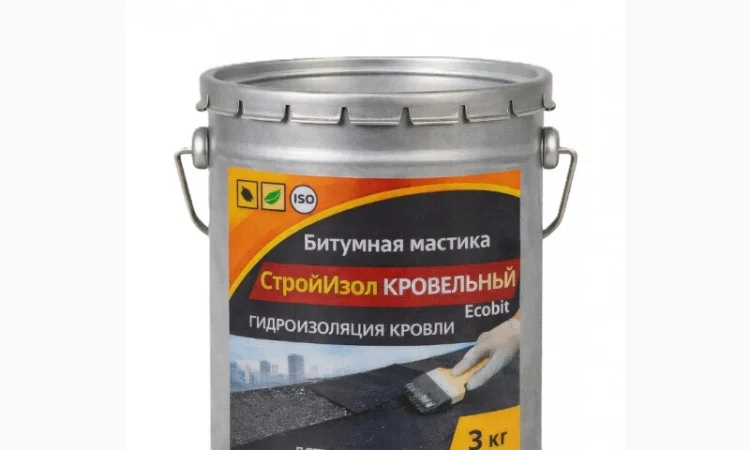 Битумная мастика СтройИзол Кровельный 3,0 кг - фото № 1