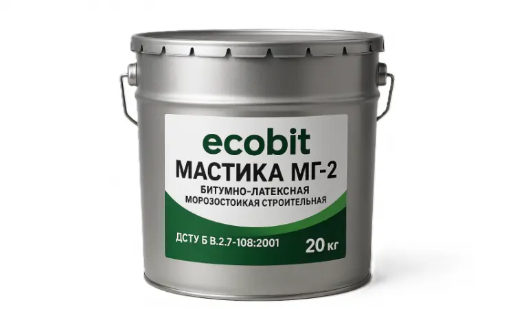 Мастика битумно-латексная морозостойкая МГ-2 Ecobit ДСТУ Б В.2.7-108-2001 20 кг - фото № 1