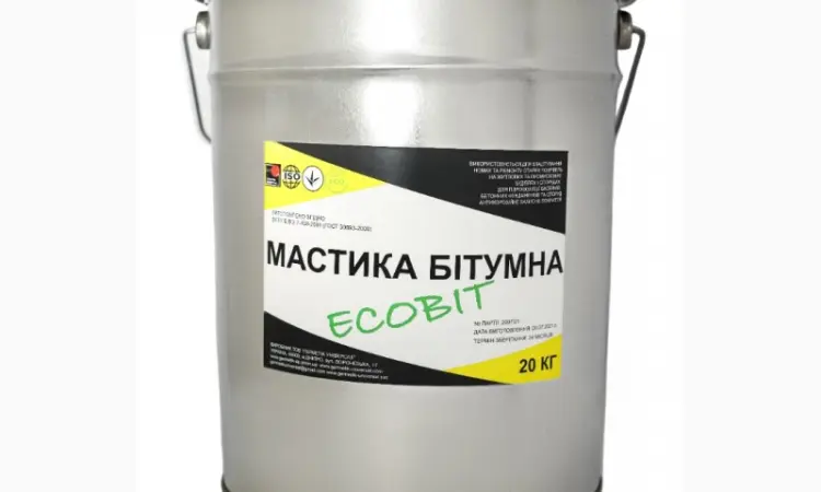 Мастика битумная фундаментная ЭКОБИТ ведро 20 кг - фото № 1