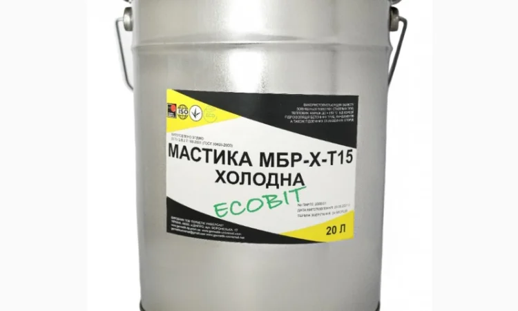 Мастика МБР-Х Т-15 ЕКОБІТ в ведре 20 кг - фото № 1