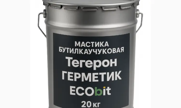 Тегерон Герметик ЕКОБІТ мастика бутилкаучукова відро 20 кг - фото № 1