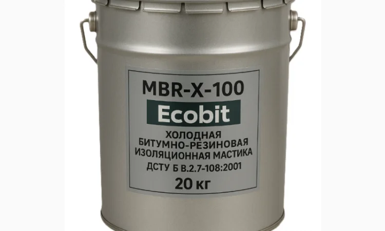 МБР-Х-100 Ecobit Холодна бітумно-гумова ізоляційна мастика 20 кг - фото № 1