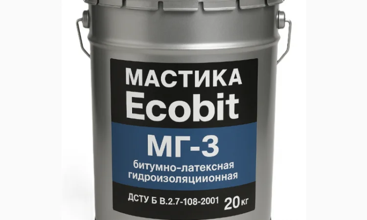 Мастика бітумно-латексна для гідроізоляції МГ-3 Ecobit 20 кг - фото № 1