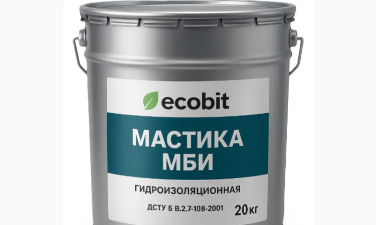 Мастика МБИ Ecobit 20 кг для гидроизоляции и кровельных работ - фото № 1