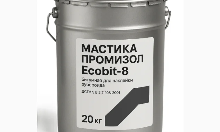 Мастика ПРОМИЗОЛ Ecobit-8 для гідроізоляції та ремонту дахів - фото № 1