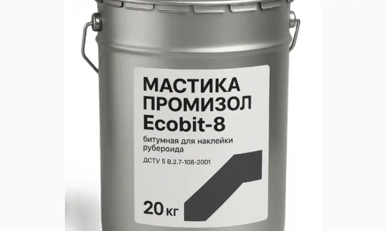Мастика для наклейки рубероида ПРОМИЗОЛ Ecobit -8 ДСТУ Б В.2.7-108-2001 20 кг - фото № 1