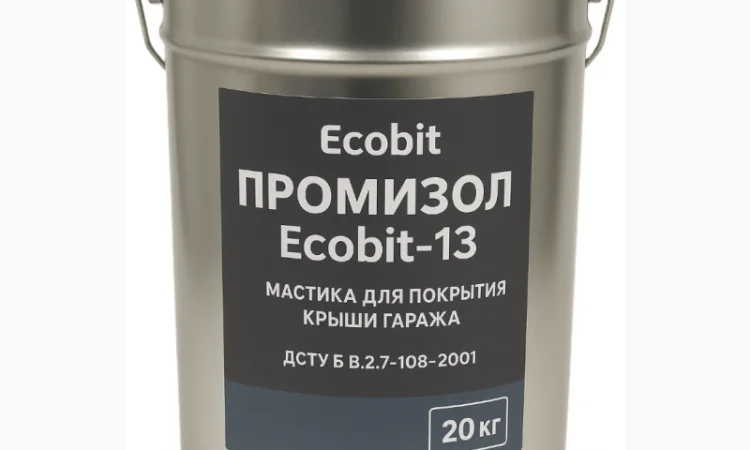 Мастика ПРОМИЗОЛ Ecobit-13 для даху та гідроізоляції 20 кг - фото № 1