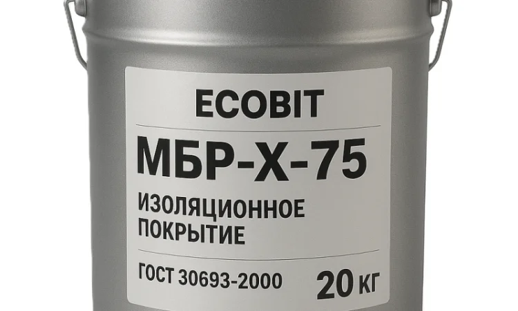 Мастика МБР Х 75 Ecobit для гидроизоляции, 20 кг - фото № 1