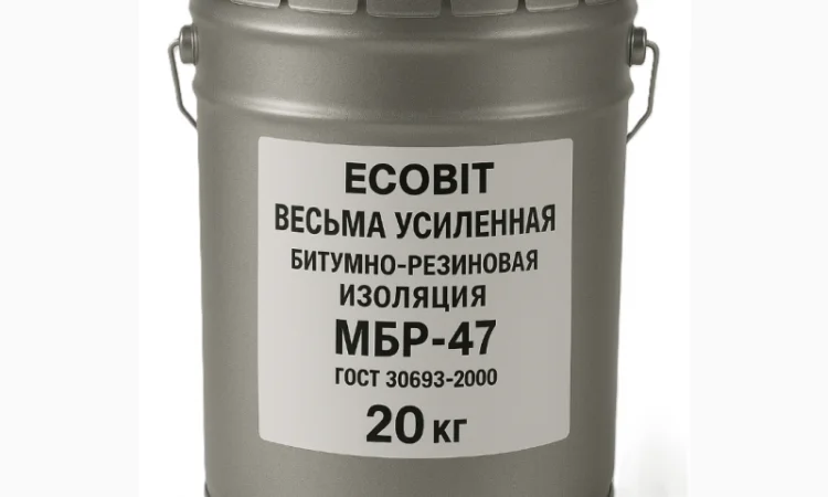 Усилена бітумно-резинова ізоляція МБР-47 Ecobit 20 кг - фото № 1