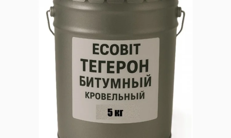 Бітумна мастика ТЕГЕРОН ЕКОБІТ 5 кг для гідроізоляції - фото № 2