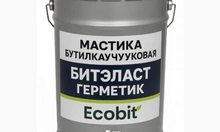 Бутилкаучукова мастика БІТЕЛАСТ 5 кг для гідроізоляції - фото № 1