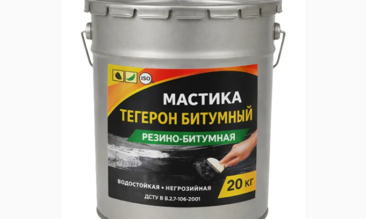 Гідроізоляційна мастика ТЕГЕРОН ЕКОБІТ 20 кг - фото № 1