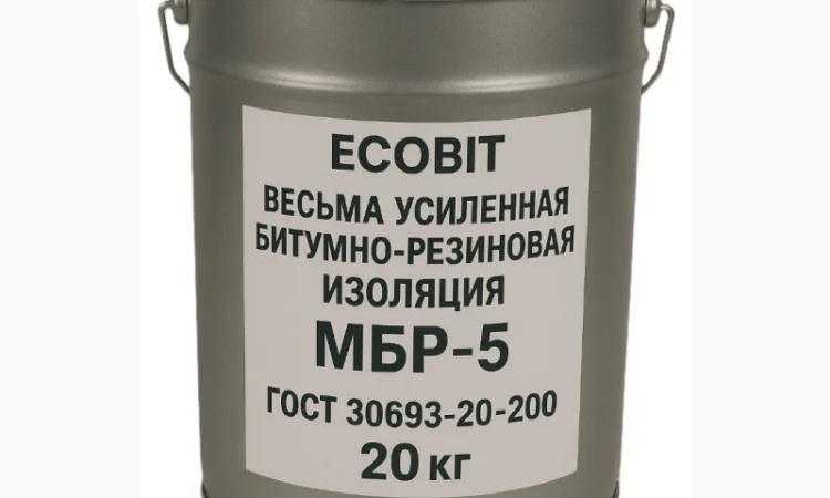 Посилена бітумно-резинова ізоляція МБР-5 Ecobit 20 кг - фото № 1