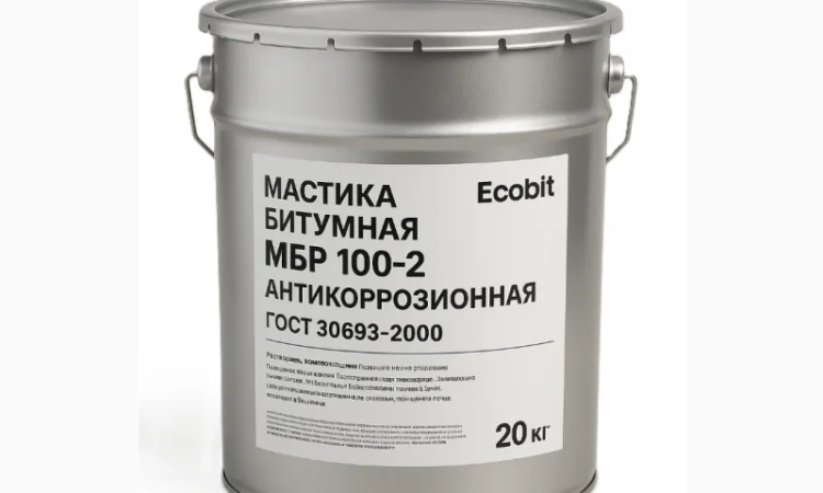Мастика битумная МБР 100-2 Ecobit для антикоррозионной защиты - фото № 1
