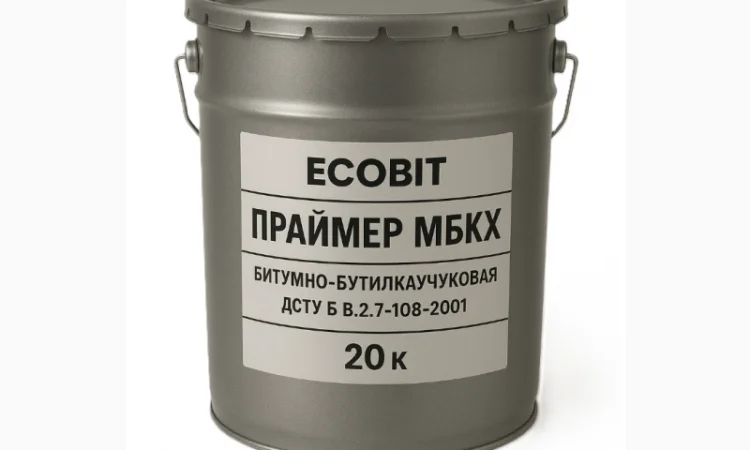 Бітумно-каучукова ґрунтовка МБКХ Ecobit 20 л - фото № 1
