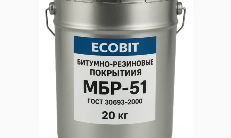 Битумно-резиновая мастика МБР-51 Ecobit для изоляции - фото № 1