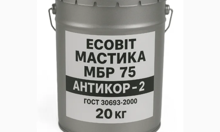 Мастика битумная МБР 75 Ecobit Антикор-2, 20 кг для гидроизоляции - фото № 1