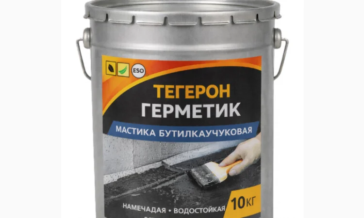 Герметик ТЕГЕРОН ЕКОбІТ 10 кг для гідроізоляції та антикорозійного захисту - фото № 1