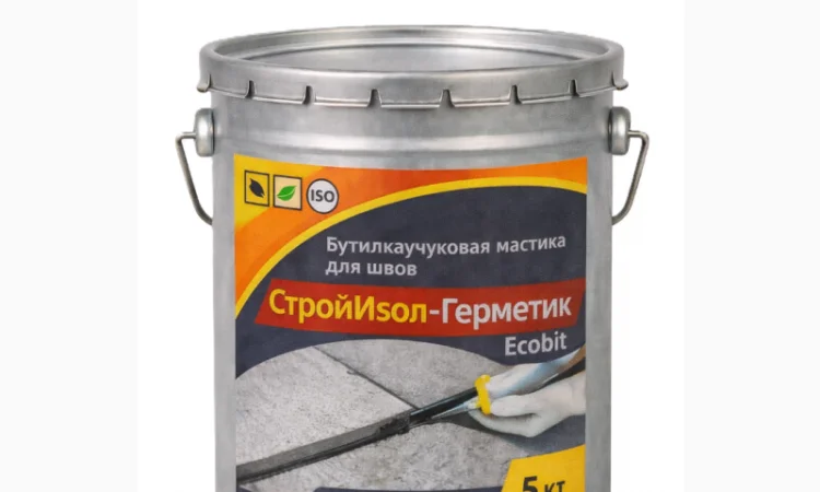 Герметик ЕКОБІТ 5 кг для гідроізоляції та герметизації - фото № 1