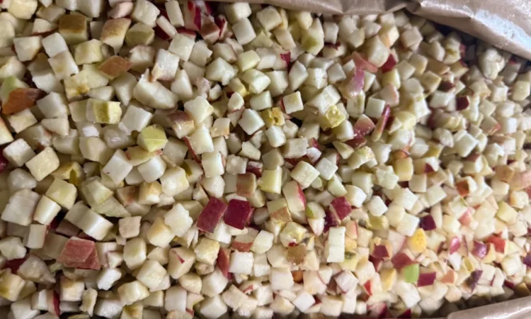 Пропонується заморожене яблуко кубиками зі шкірою - фото № 1