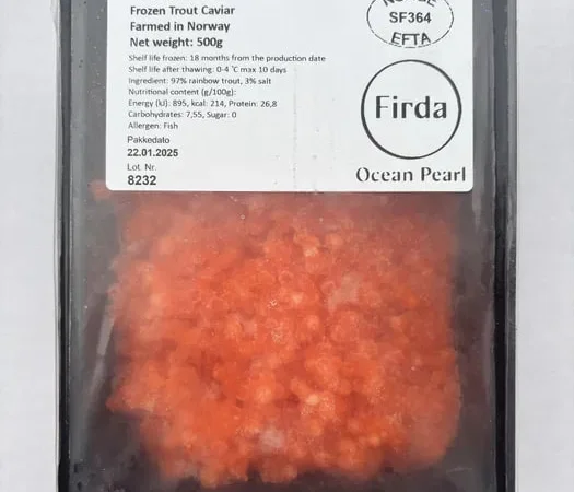 Червона ікра форелі, мідіі, креветки - фото № 1