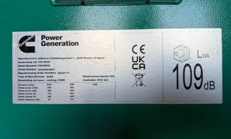 Cummins C500 D5Q - 500 kVA (400 kW) 2025 год - фото № 7