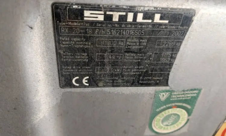 Навантажувач кара 1.8т. Still RX20-18PH - фото № 5