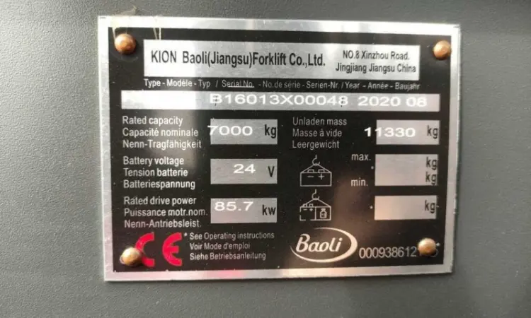 Дизельний навантажувач кара 7т. Baoli KBD70 як новий 114 мг 2020 року - фото № 5