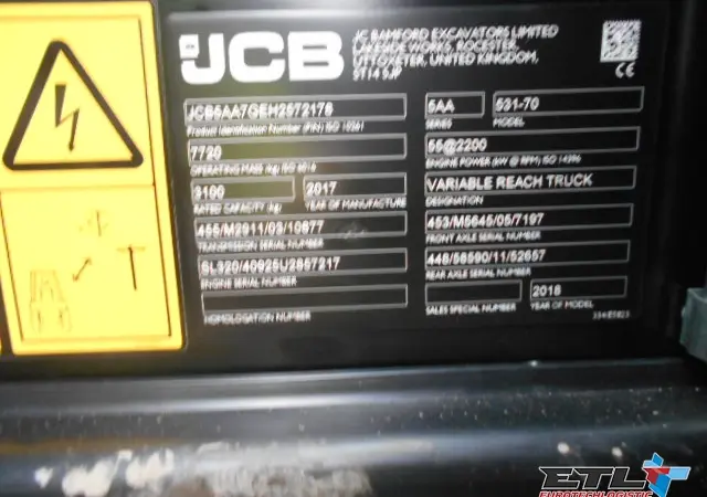 Телескопический погрузчик JCB 531-70. Новый - фото № 10