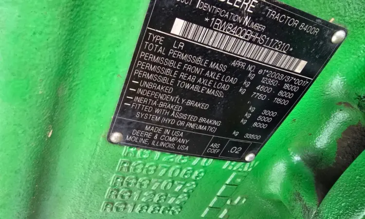 Трактор John Deere 8400R 2017р. (НОВА ГУМА!) Свіжопригнанний - фото № 6